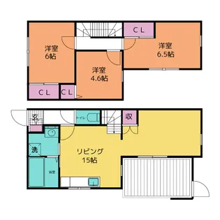 愛知県豊川市本野町北浦【一戸建】の間取り