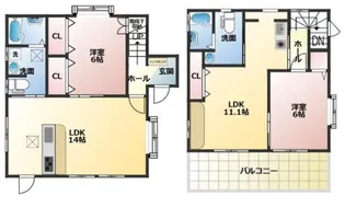 東京都西東京市住吉町2【一戸建】の間取り
