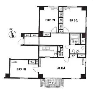 東高代々木上原ペアシティアネックス【3階】の間取り