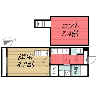 千葉県千葉市中央区亥鼻2【アパート】の間取り