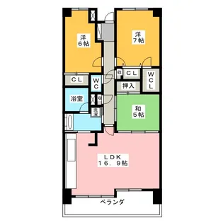 プレミスト東静岡ステーションティアラ【7階】の間取り