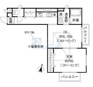 ベルコートアネックス【2階】の間取り