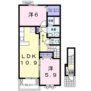 リスブラン A【2階】の間取り
