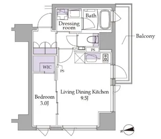 イプセ広尾【5階】の間取り