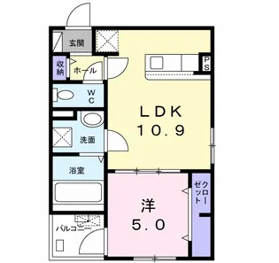 大阪府大阪市城東区東中浜9【アパート】の間取り