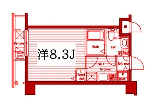 1Kの間取り画像
