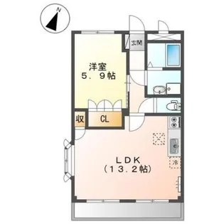 1LDKの間取り画像