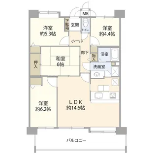コスモ柏セランス(040751)【8階】の間取り