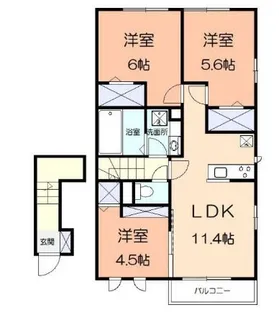 プティ モンターニュ【2階】の間取り
