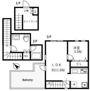 アリュイッテ西荻窪【3階】の間取り