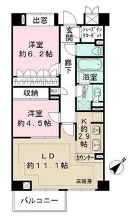 パークハウス本駒込【3階】の間取り