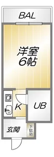 忍ケ丘駅 徒歩2分 エレベーター付 陽当たり抜群 即入【5階】の間取り