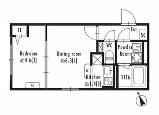 GRAN PASEO西新宿【2階】の間取り