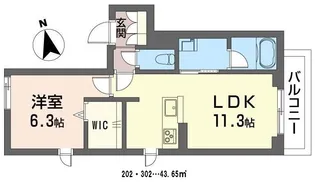 シャーメゾン桜【2階】の間取り
