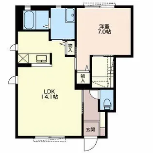 ヴェルドムール【1階】の間取り