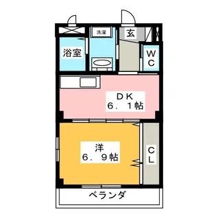 フラットゆい【1階】の間取り