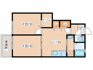 宮崎県都城市大王町【アパート】の間取り