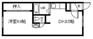 ホワイトハイム【1階】の間取り