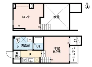 DolceVita竹下ドルチェヴィータ【2階】の間取り