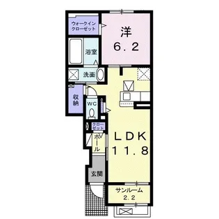 プリマヴェーラII【1階】の間取り