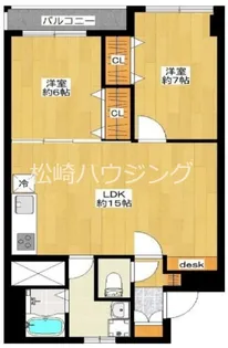 石井ガーデンマンションII【2階】の間取り