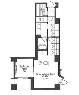 東京都渋谷区千駄ヶ谷1【マンション】の間取り