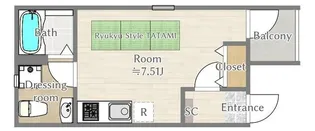 FUJISTA幡ヶ谷V【1階】の間取り