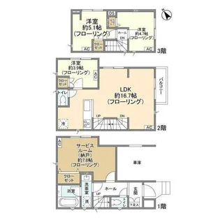 東京都世田谷区南烏山3【一戸建】の間取り