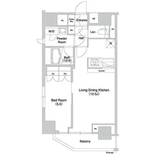 グラマシー横濱関内【8階】の間取り
