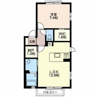 ブランシュール B【2階】の間取り