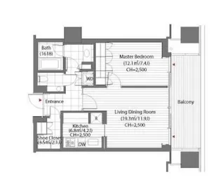 虎ノ門ヒルズレジデンシャルタワー(スイート)【25階】の間取り