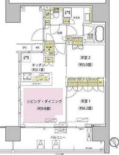 ザ・パークハウス渋谷美竹【3階】の間取り