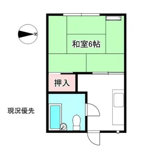 コーポラスマルカミ【1階】の間取り