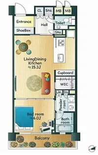 小田急コアロード六本木フロンテ【2階】の間取り