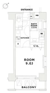 プレミアムキューブ三田【7階】の間取り