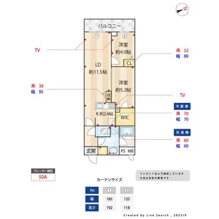 プライムガーデン若木【4階】の間取り