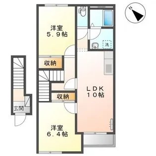 ソランジュ【2階】の間取り