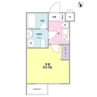 ヒルサイド二子玉川【2階】の間取り