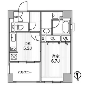 クリオ三田ラ・モード【5階】の間取り