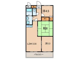 メゾン プロムナード【5階】の間取り