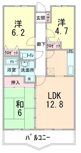 ルミエール津久井浜【3階】の間取り