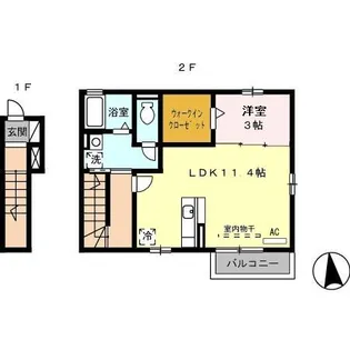 DーRoom M’s【2階】の間取り