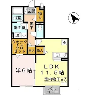 モナリエイースト【2階】の間取り