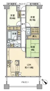 ゼファー横濱サウサリート神之木公園【7階】の間取り