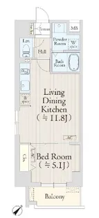 AVENIR渋谷本町【10階】の間取り