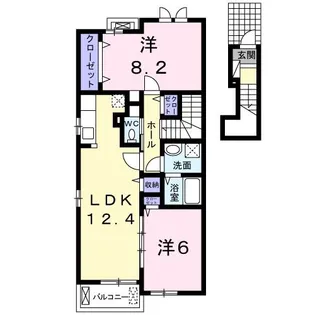 エレガントブロッサム【2階】の間取り