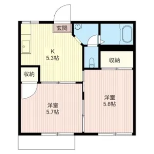 ドエル絹ヶ丘A【1階】の間取り