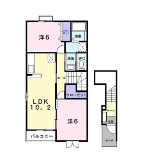 シティレジデンス B【2階】の間取り