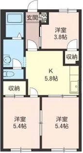シャルマンK【1階】の間取り