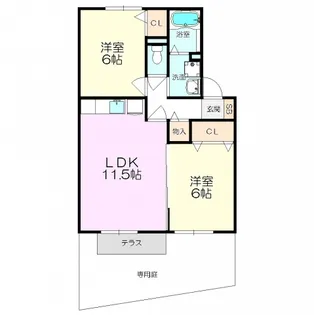 ライフランドスケープ【1階】の間取り